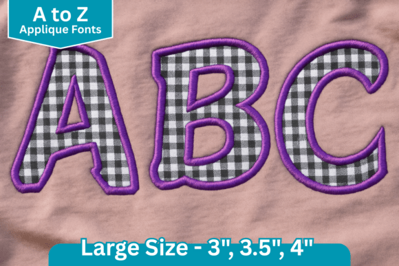 Joyful Curve Applique Font for Boutique Apparel