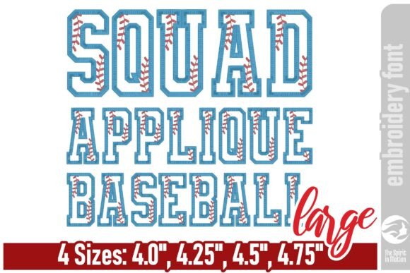 Squad Applique Baseball Font Review
