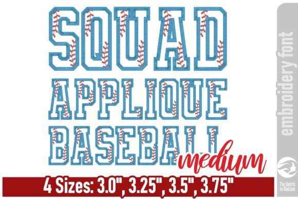 Squad Applique Baseball Font Review