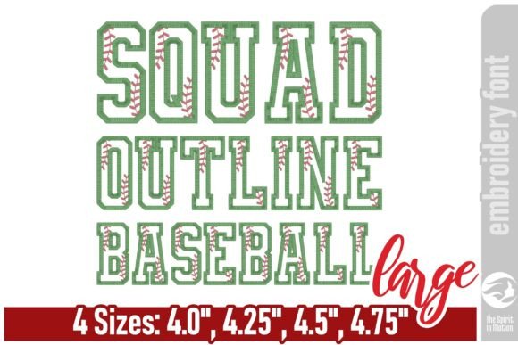 Squad Outline Baseball Font: Holiday Design Review