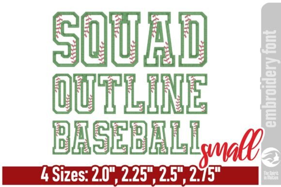 Squad Outline Baseball Font: Small Gift Review