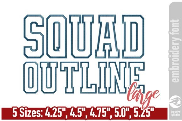 Squad Outline Embroidery Font: Business Review