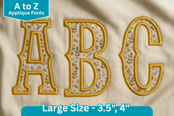 Vintage Serif Applique Embroidery Font Review